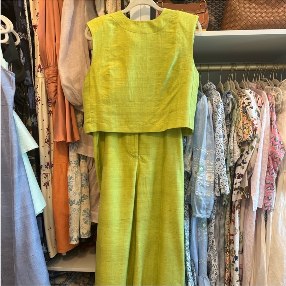 Julia Amory chartreuse slim top